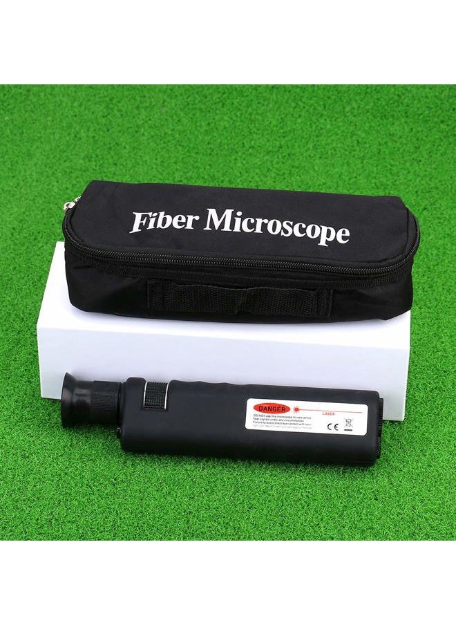 Fiber Optic Inspection Microscope 400x LED Illumination Handheld Anti Slip Rubber SC/LC/FC Connection Fiber Cable Microscope Detector