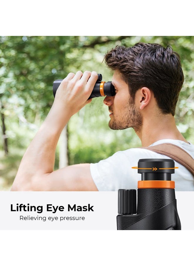 ® 12X50 Monocular Telescope with Cleaning Cloth, FMC Lens & BAK4 Prism Telescopes for Adults, Sky Captain HD Monocular for Bird Watching Hunting Hiking Camping Travelling