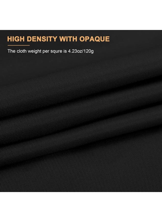 10x8 FT Black Backdrop Background for Photography, Chromakey High Density Polyester Fabric Black Photo Backdrop Curtain Screen Collapsible Seamless for Shoot Portraits Party Video Studio