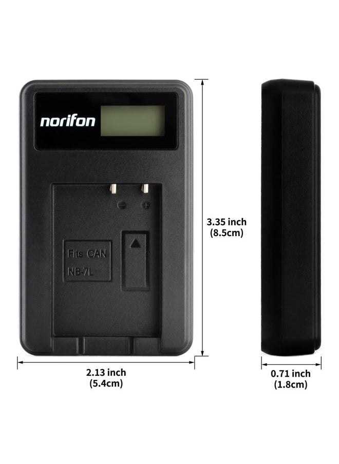 NB-7L LCD USB Charger for Canon PowerShot G10, PowerShot G11, PowerShot G12, PowerShot SX30 is Camera and More