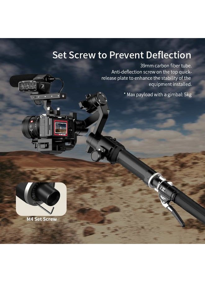 Pineta Carbon Fiber Camera Monopod, Professional Camera Monopod, Camera Tripod with FEISO Release System,Stands Adapted for Mobile Phones，Stands adapted for Table Computers