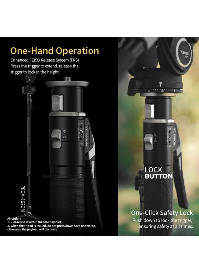 Pineta Carbon Fiber Camera Monopod, Professional Camera Monopod, Camera Tripod with FEISO Release System,Stands Adapted for Mobile Phones，Stands adapted for Table Computers