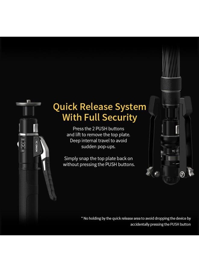 Pineta Carbon Fiber Camera Monopod, Professional Camera Monopod, Camera Tripod with FEISO Release System,Stands Adapted for Mobile Phones，Stands adapted for Table Computers