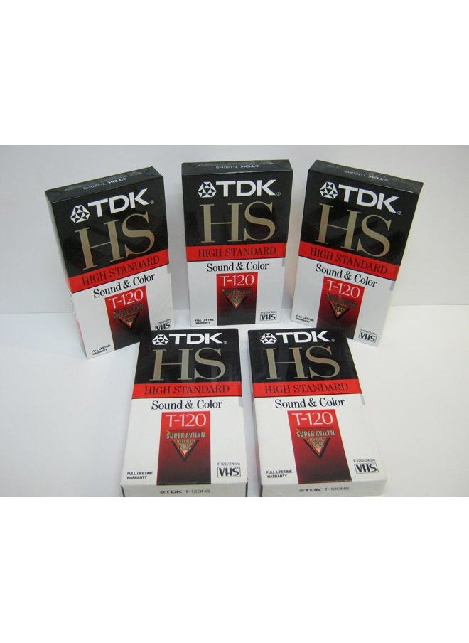 HS T-120 High Standard VHS 5 Pack