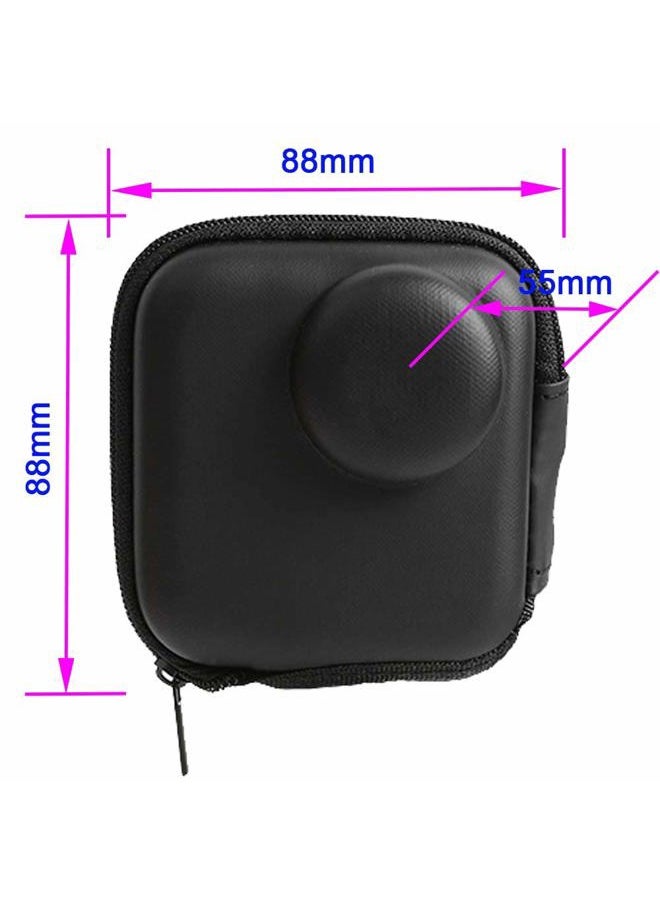 Mini Storage Bag Case for GoPro MAX Waterproof 360 Camera + Rubber Lens Cap Cover, Carrying Portable Boxes Accessory for Go pro Max [2+1 Pack]