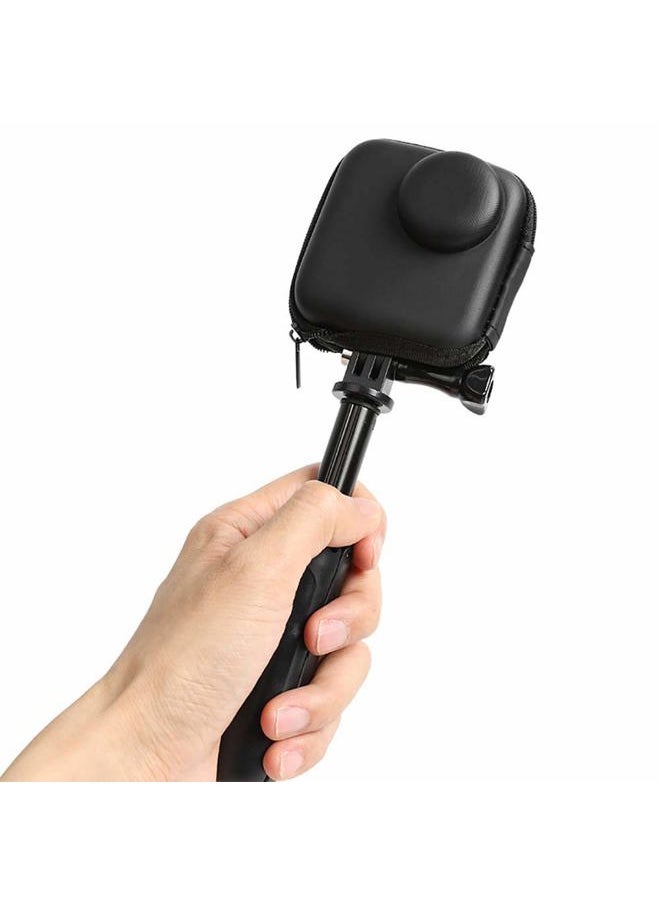 Mini Storage Bag Case for GoPro MAX Waterproof 360 Camera + Rubber Lens Cap Cover, Carrying Portable Boxes Accessory for Go pro Max [2+1 Pack]
