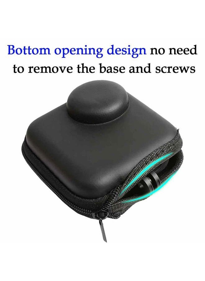 Mini Storage Bag Case for GoPro MAX Waterproof 360 Camera + Rubber Lens Cap Cover, Carrying Portable Boxes Accessory for Go pro Max [2+1 Pack]