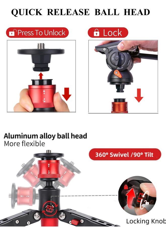 Tripod CB3 BASE, Aluminum Table Top Mini Tripod Low Profile Base with 3/8