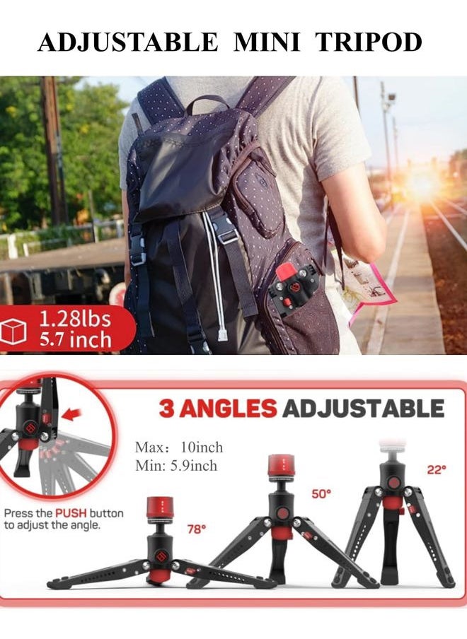 Tripod CB3 BASE, Aluminum Table Top Mini Tripod Low Profile Base with 3/8