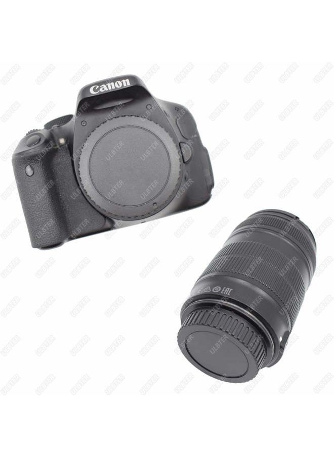 Front Body Cap and Rear Lens Cap Cover for Canon EOS EF/EF-S Lens for Rebel T7 T6 T5 T8i T7i T6i SL3 SL2 T6S,5D Mark IV/III/II, 6D Mark II/I, EOS 90D/80D 77D 70D, 7D Mark II, 1D X Mark II
