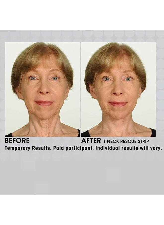 Neck Rescue - Anti-Aging Neck Strips for Crepey Skin - Tighten, Lift and Firm Fine Lines and Wrinkles - Long Lasting Treatment - Organic, Hypoallergenic, Latex Free (30 Count)