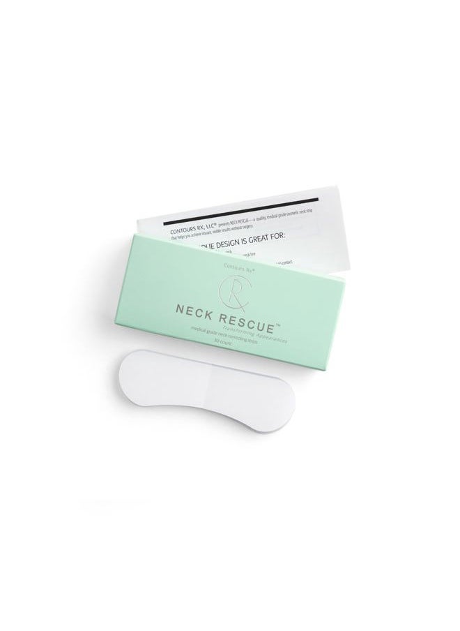 Neck Rescue - Anti-Aging Neck Strips for Crepey Skin - Tighten, Lift and Firm Fine Lines and Wrinkles - Long Lasting Treatment - Organic, Hypoallergenic, Latex Free (30 Count)