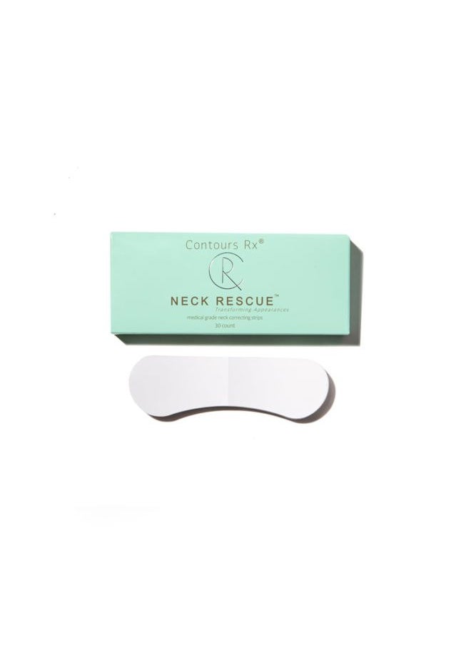Neck Rescue - Anti-Aging Neck Strips for Crepey Skin - Tighten, Lift and Firm Fine Lines and Wrinkles - Long Lasting Treatment - Organic, Hypoallergenic, Latex Free (30 Count)
