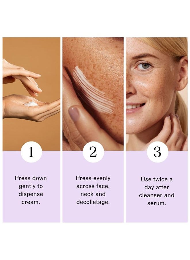 Face and Neck Moisturizer for Women and Men - Moisturizer Face and Neck Cream for Dry Skin and Dark Spot Brightening - Rose and Pomegranate Extracts - 1.7oz