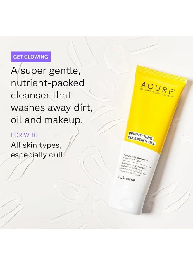 Bestselling Duo Kit - Brightening Facial Scrub & Cleansing Gel - All Skin Types - Cleanse With Pomegranate, Blackberry & Acai - Scrub With Sea Kelp & French Green Clay