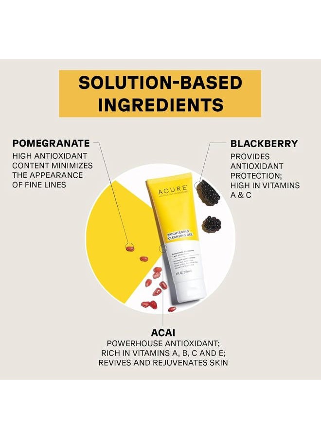 Bestselling Duo Kit - Brightening Facial Scrub & Cleansing Gel - All Skin Types - Cleanse With Pomegranate, Blackberry & Acai - Scrub With Sea Kelp & French Green Clay