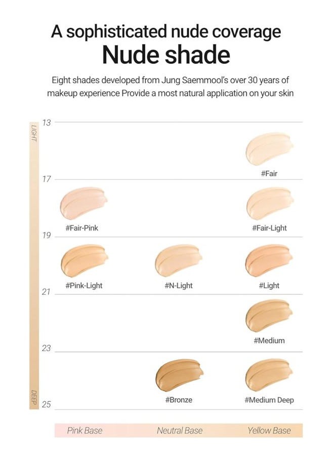 [JUNGSAEMMOOL OFFICIAL] Essential Skin Nuder Cushion (Medium) | Refill not Included | Foundation Makeup | Natural Finish | Buildable Coverage | Korean Makeup Artist Brand | Cream Foundation