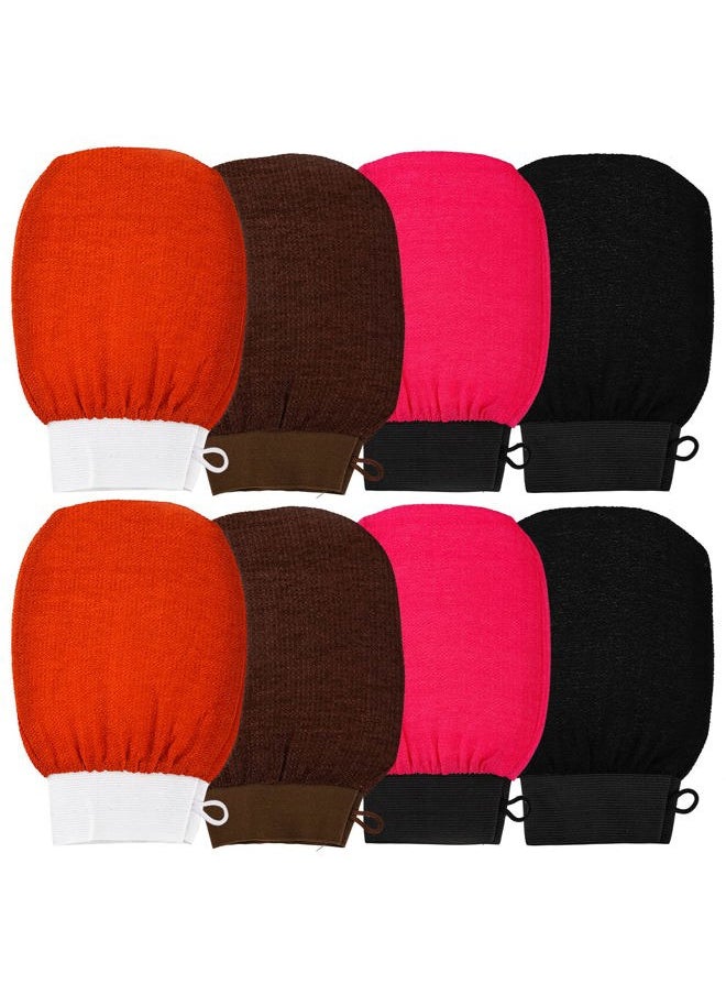 8 Pack Exfoliating Glove, Body Scrub Korean Exfoliating Mitt Exfoliating Scrub Washingcloth Dead Skin Remover for Body, Exfoliation, Keratosis Pilaris