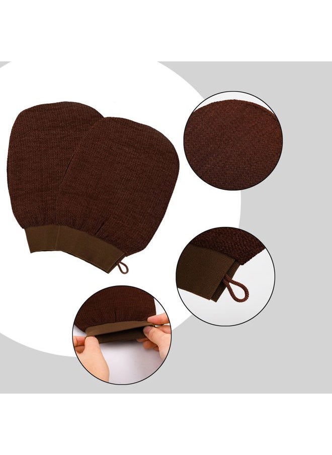 8 Pack Exfoliating Glove, Body Scrub Korean Exfoliating Mitt Exfoliating Scrub Washingcloth Dead Skin Remover for Body, Exfoliation, Keratosis Pilaris