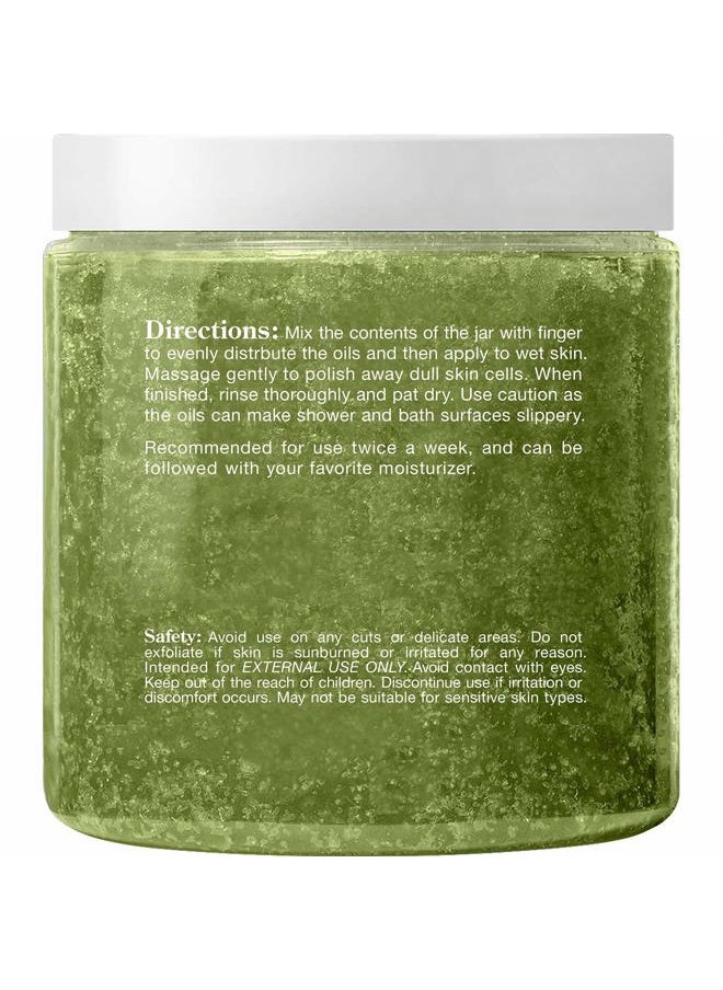 Matcha Green Tea Body Scrub for All Natural Skin Care - Exfoliating Multi Purpose Body and Facial Scrub Moisturizes and Nourishes Face and Skin - 10 oz - Great Gift for Her