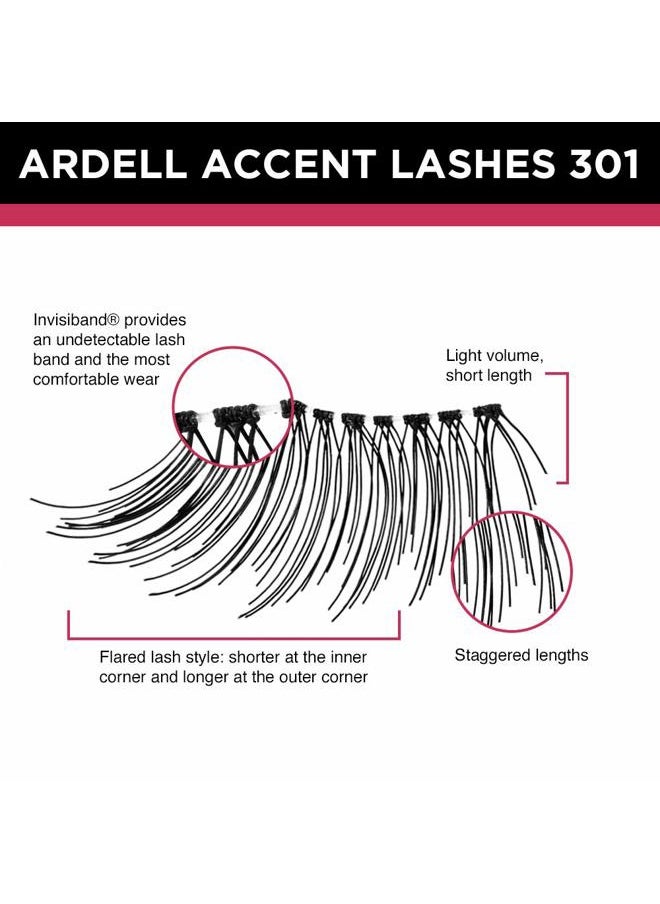 Ardell Accent Lashes, Black [301] 1 Pair