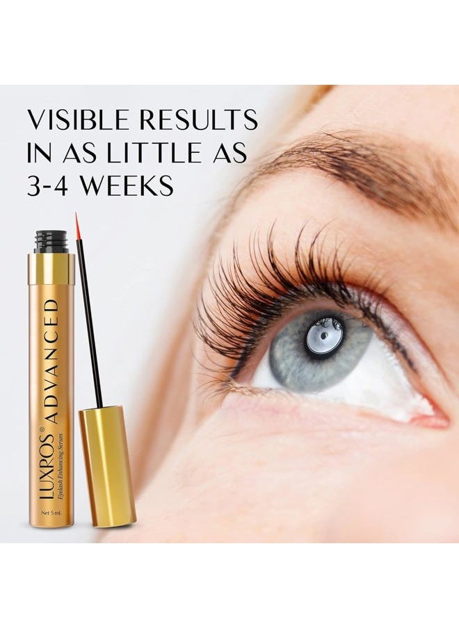 Eyelash Growth Serum 5 mL: Get Thick, Strong Lashes in Just 3-4 Weeks with Our Plant-Based Eyelash Growth Serum - No Parabens - Made in USA