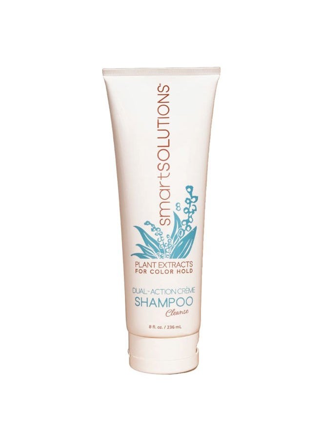 smartSOLUTIONS Dual-Action Creme Shampoo | Sulfate, Paraben & Sodium Chloride Free | Color Safe & Chemically Treated Hair Safe (8 fl oz)