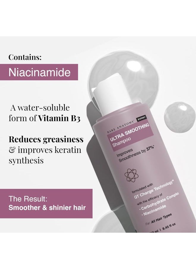 Ultra Smoothing Hair Shampoo | Restores Smoothing & Texture by 27% | Dry & Frizzy Hair | Paraben & Sulfate Free | For Women & Men | 250ml