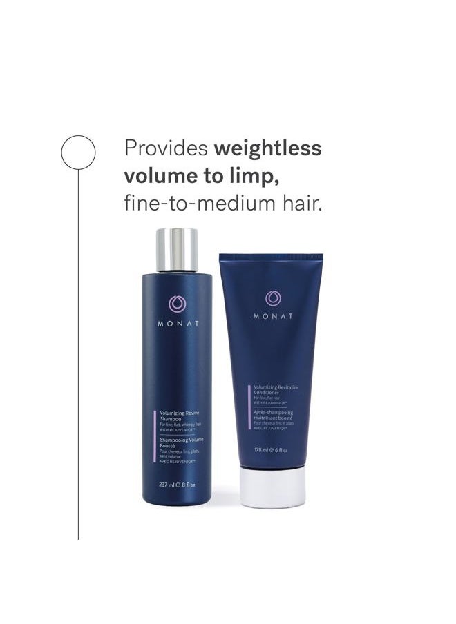 Volumizing Shampoo & Conditioner Set Infused with REJUVENIQE – Lightweight Care for Fine, Flat Hair – Enhances Volume, Adds Softness and Shine – Net Wt. 237 ml (8 fl. oz.) & 177 ml (6 fl. oz.)