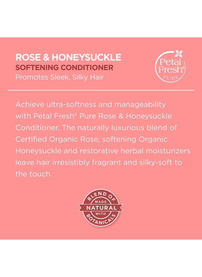 Pure Softening Rose & Honeysuckle Conditioner, Provides Intense Softness, For All Hair Types, Natural Essential Oils, Vegan and Cruelty Free, 16 Fl oz