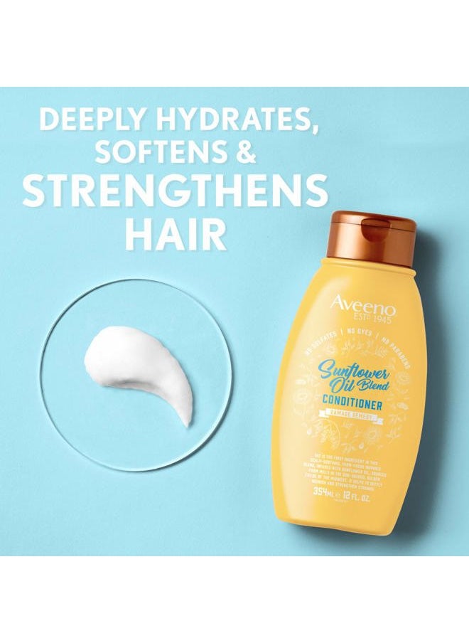Sunflower Oil Blend Conditioner, for Dry Damaged Hair, Dye, Paraben & Sulfate Surfactants Free, 12oz