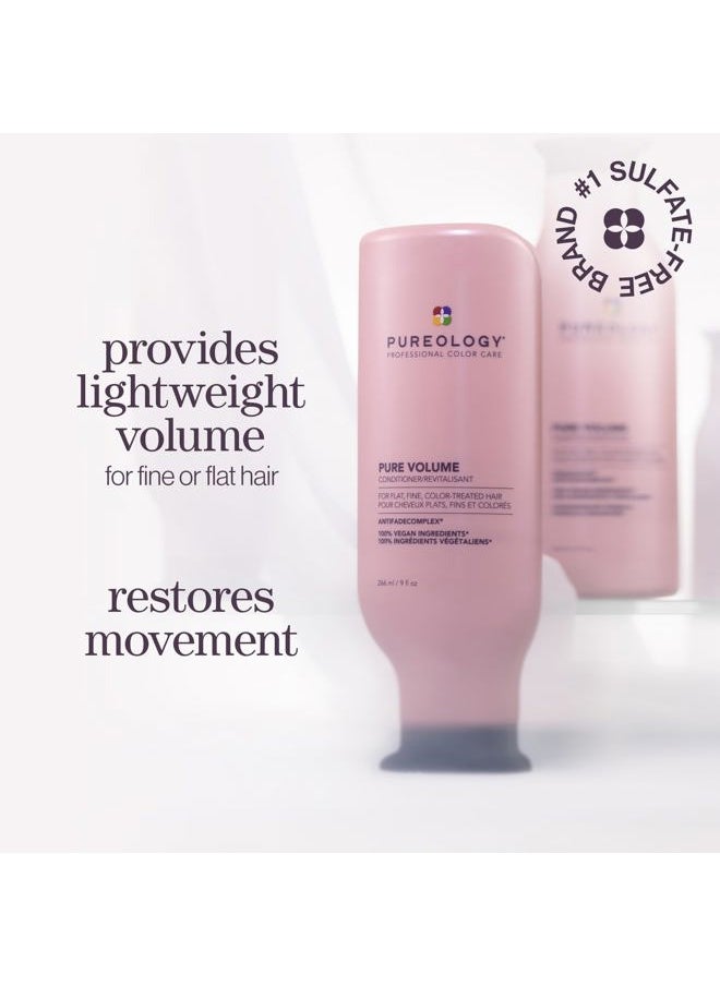 Pure Volume Conditioner | For Flat, Fine, Color Treated or Natural Hair | Adds Volume & Body | Lightweight Conditioner | Sulfate Free Conditioner| Vegan
