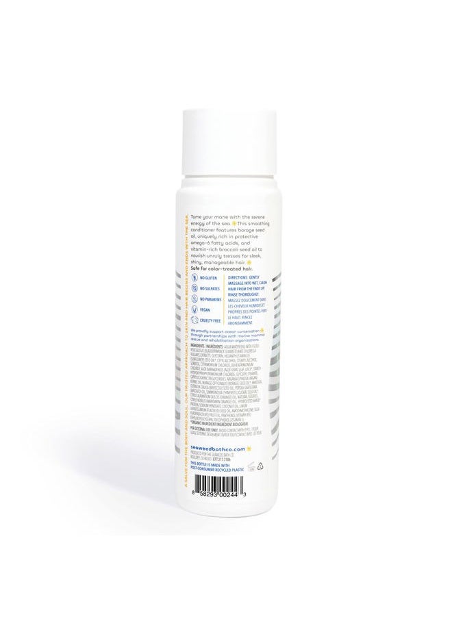 Seaweed Bath Co. Smooth Conditioner, Citrus Vanilla Scent, 12 Ounce, Sustainably Harvested Seaweed, Borage and Broccoli Seed Oils, For Curly and Frizzy Fine Hair