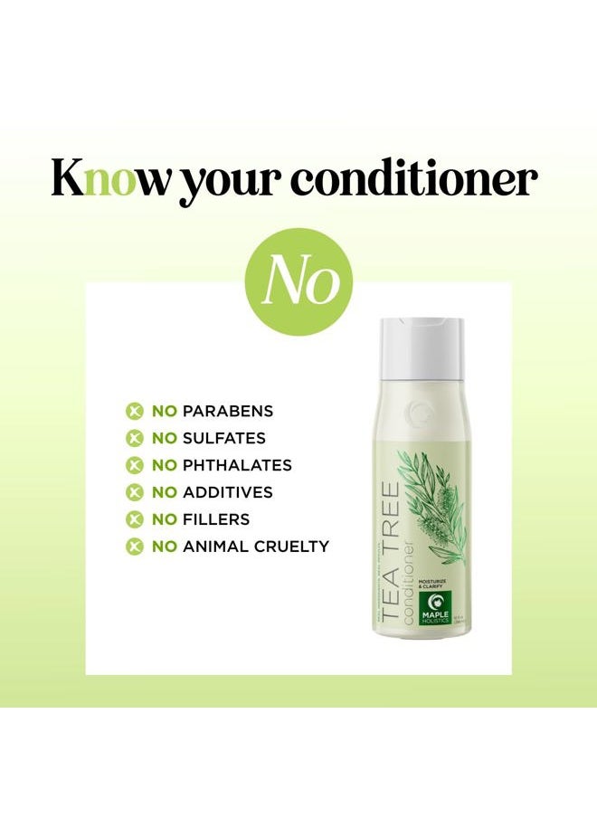 Tea Tree Conditioner for Dry Hair - Tea Tree Oil Conditioner for Damaged Dry Hair and Cleansing Conditioner for Dry Scalp Care - Sulfate Free Conditioner with Nourishing Tea Tree Oil for Hair Care
