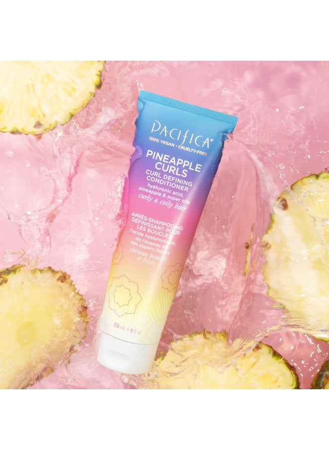 Beauty, Pineapple Curls Defining Natural Conditioner, For Curly, Coily and Textured Hair Types, Pineapple Scent, Sulfate Free and Silicone Free, 100% Vegan and Cruelty Free