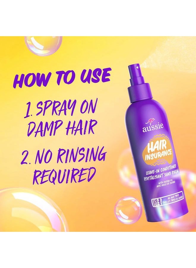 Conditioner Hair Insurance Leave-In Spray 8 Ounce (236ml) (3 Pack)