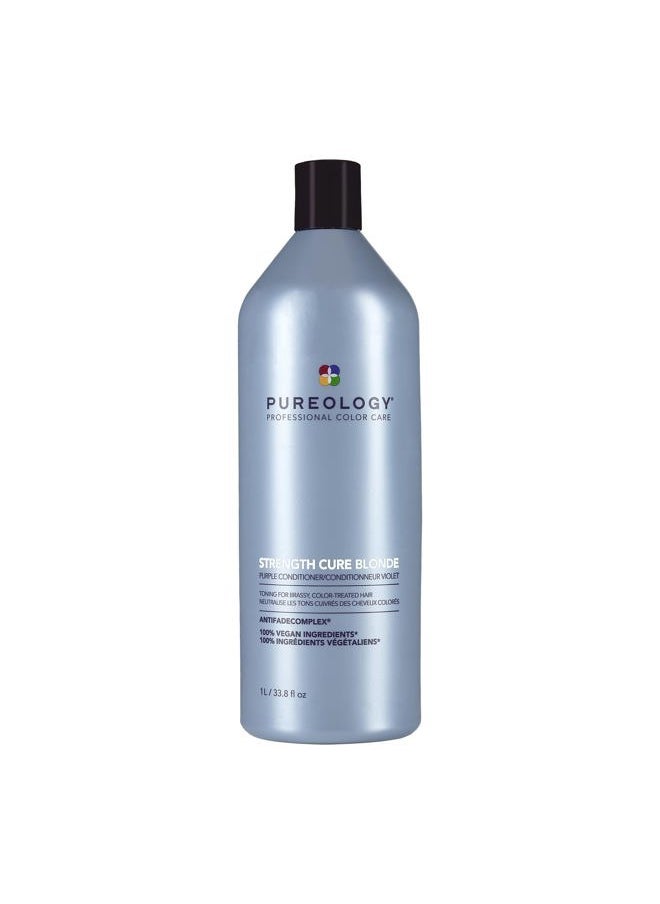 Strength Cure Blonde Purple Conditioner for Blonde & Lightened Color-Treated Hair, 33.8 Fl Oz