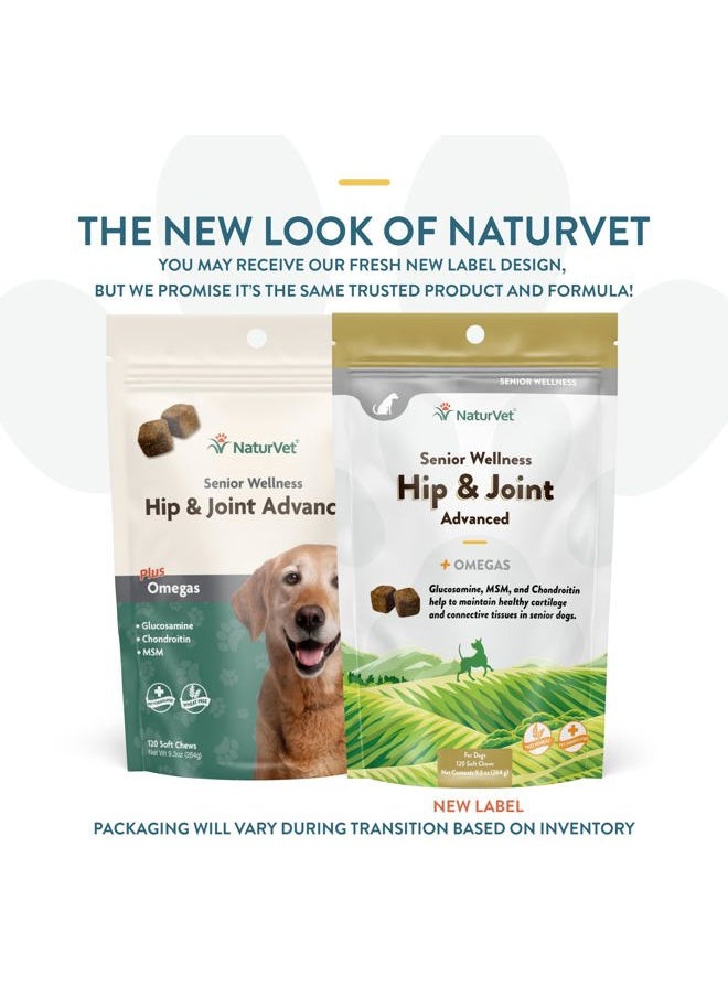 – Senior Wellness Hip & Joint Advanced Plus Omegas | Help Support Your Pet's Healthy Hip & Joint Function | Supports Joints, Cartilage & Connective Tissues | 120 Soft Chews