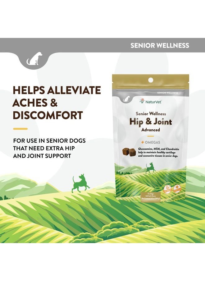 – Senior Wellness Hip & Joint Advanced Plus Omegas | Help Support Your Pet's Healthy Hip & Joint Function | Supports Joints, Cartilage & Connective Tissues | 120 Soft Chews