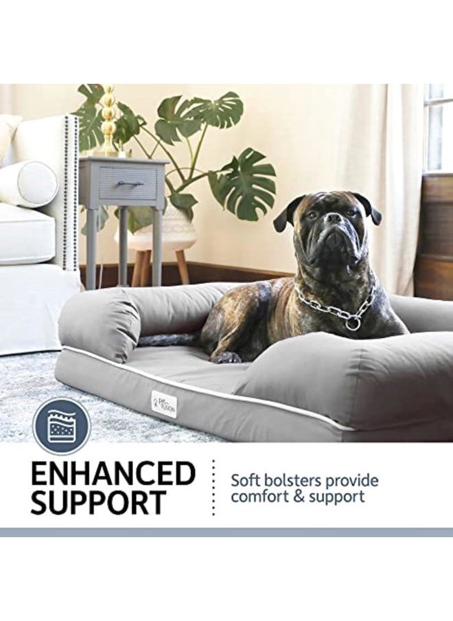 Ultimate Dog Bed, Orthopedic Memory Foam, Multiple Sizes and Colors, Medium Firmness Pillow, Waterproof Liner, YKK Zippers, Breathable 35% Cotton Cover