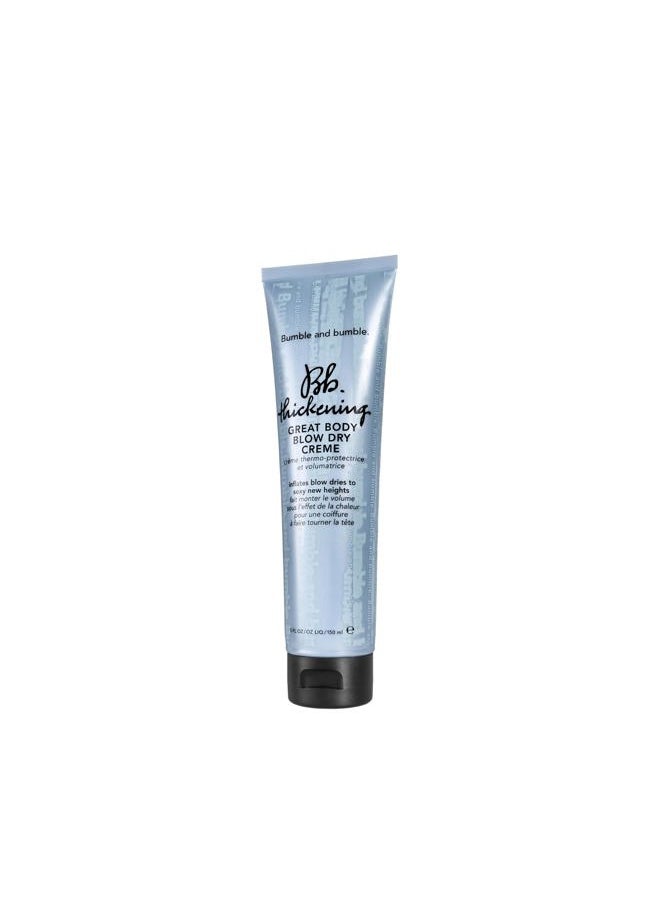 . Thickening Great Body Volumizing Blow Dry Cream | Heat Protection | Volume Blowouts for Fine to Medium Hair | Wavy, Straight, 5 Fl Oz