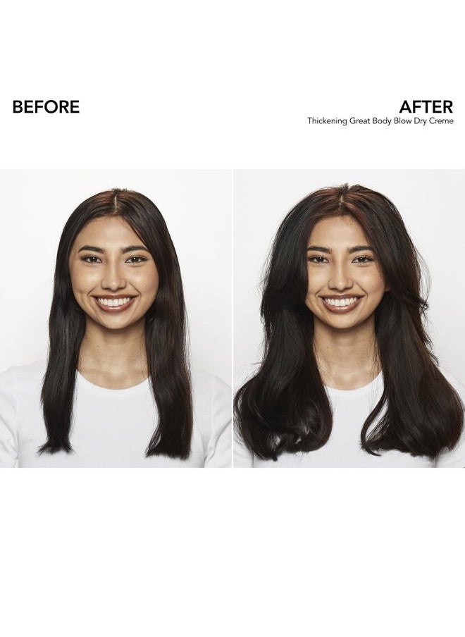 . Thickening Great Body Volumizing Blow Dry Cream | Heat Protection | Volume Blowouts for Fine to Medium Hair | Wavy, Straight, 5 Fl Oz