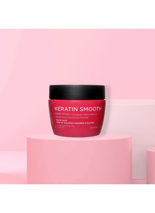 Luseta Keratin Smooth Hair Mask Hydrating & Nourishing for Dry Damaged Hair 16.9 oz