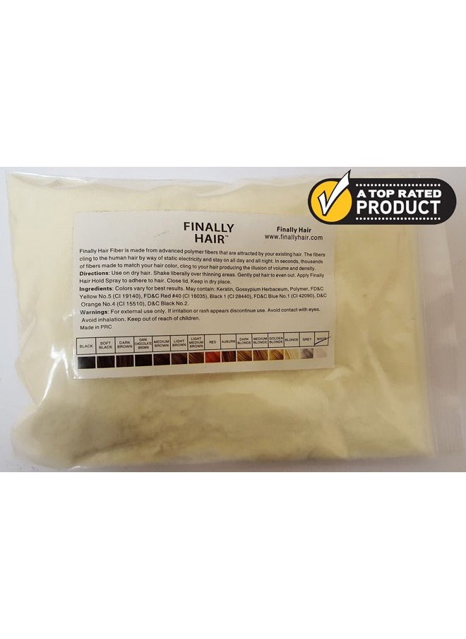 Hair Fiber Refill 100 Grams For Hair Loss Concealing by Finally Hair (White)