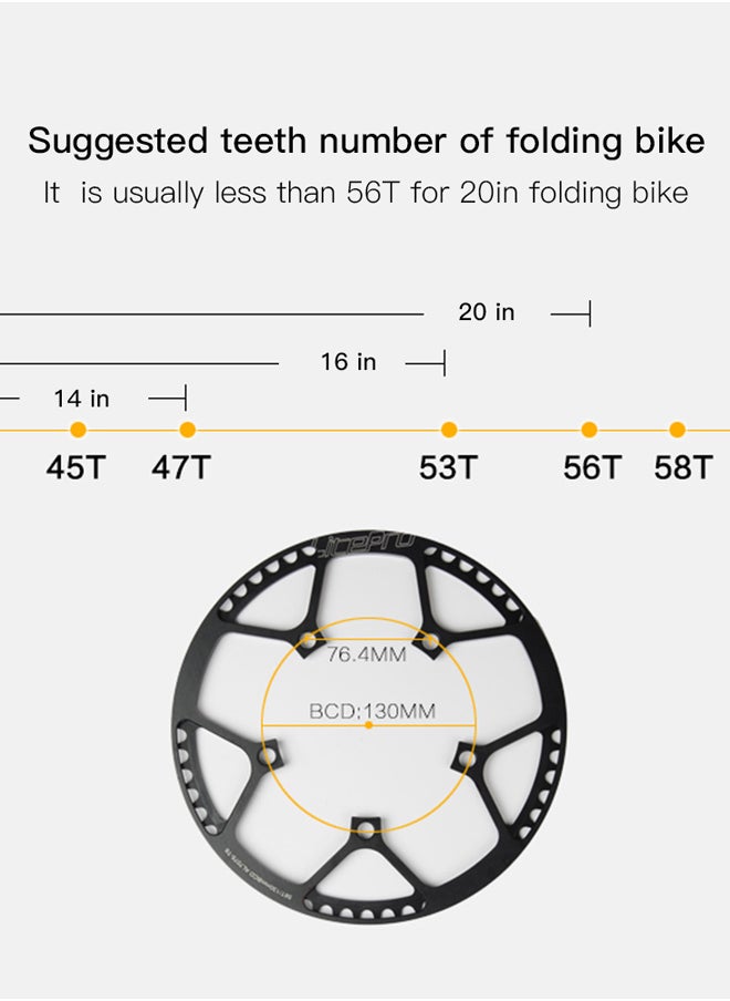 Bike Bicycle Single Crank Round Chain Ring
