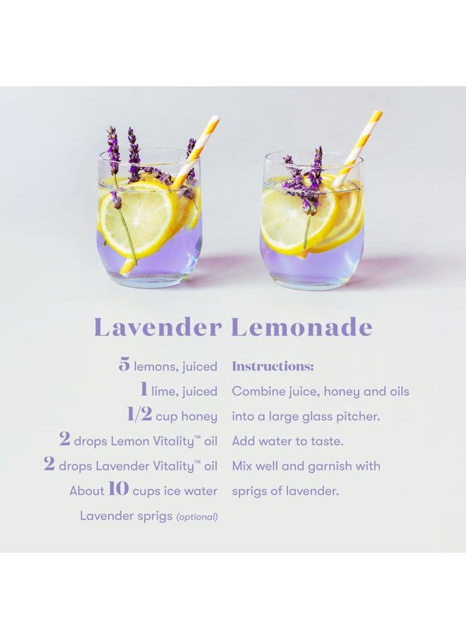 Vitality Lemon Essential Oil 5ml - 100% Pure, Zesty and Refreshing Citrus Flavor for Culinary Delights - Zest Up Your Dishes and Beverages - Brighten Your Recipes with Freshness