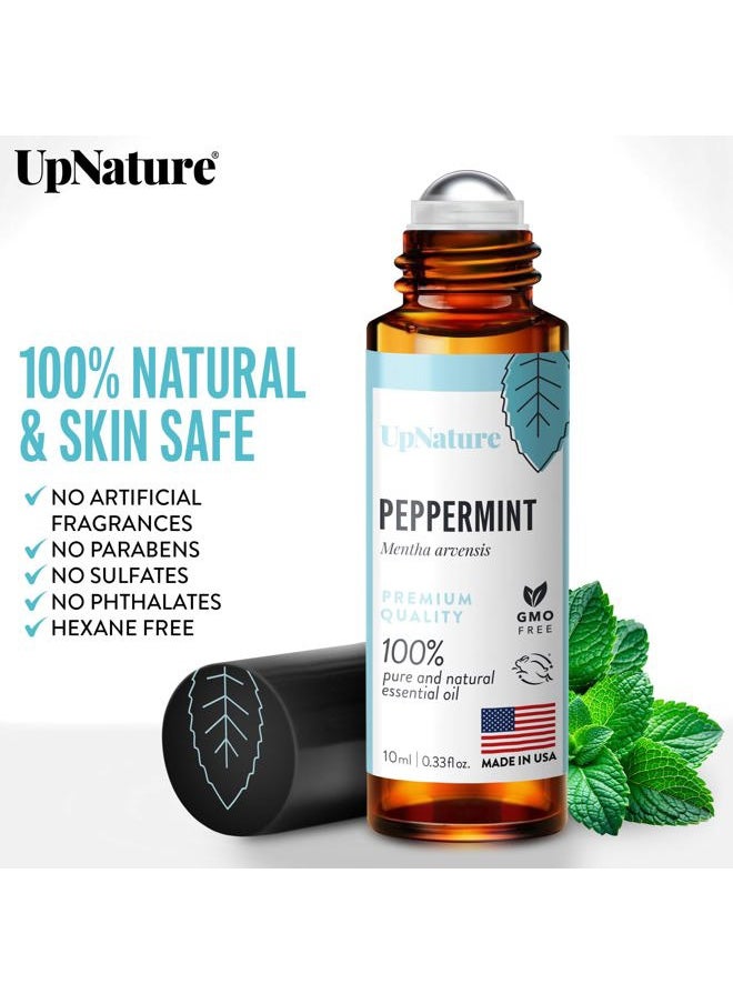 Peppermint Essential Oil Roll On - Natural Nausea Morning Sickness Relief for Pregnant Women - Pregnancy Must Haves Rollerball Roller