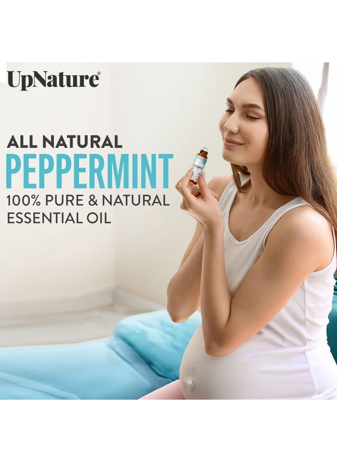 Peppermint Essential Oil Roll On - Natural Nausea Morning Sickness Relief for Pregnant Women - Pregnancy Must Haves Rollerball Roller
