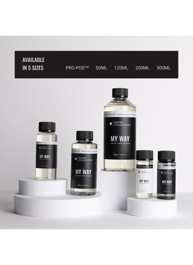 Hotel Collection - My Way Essential Oil Scent - Luxury Hotel Inspired Aromatherapy Scent Diffuser Oil - Lush Sandalwood, Warm Virginia Cedar, & Beautiful Iris - 120mL