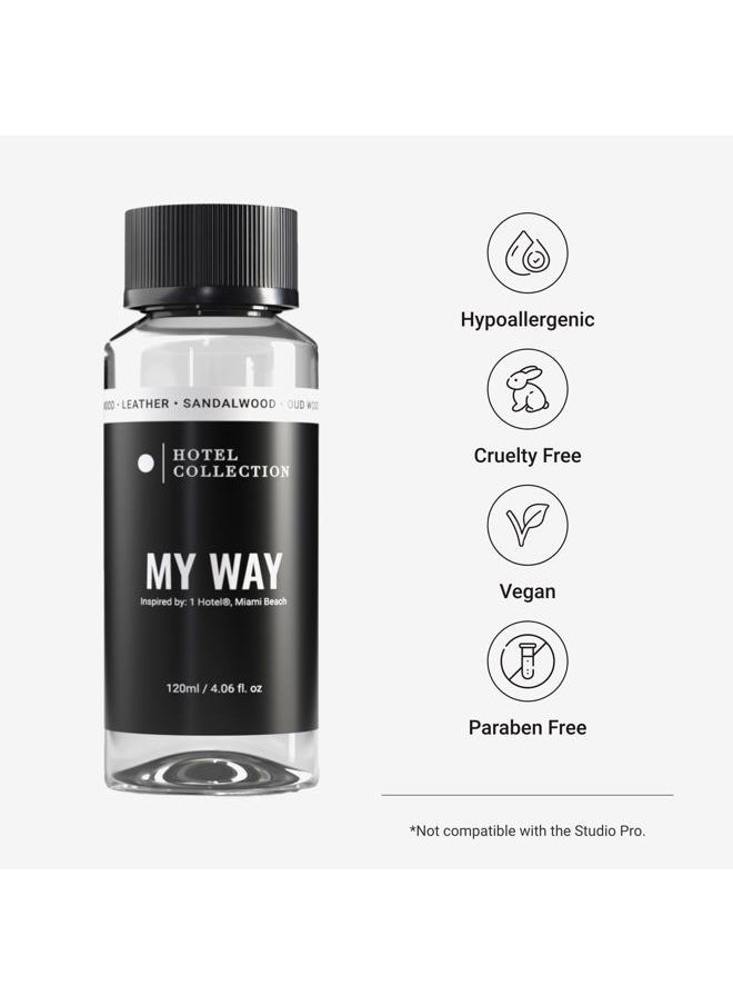 Hotel Collection - My Way Essential Oil Scent - Luxury Hotel Inspired Aromatherapy Scent Diffuser Oil - Lush Sandalwood, Warm Virginia Cedar, & Beautiful Iris - 120mL
